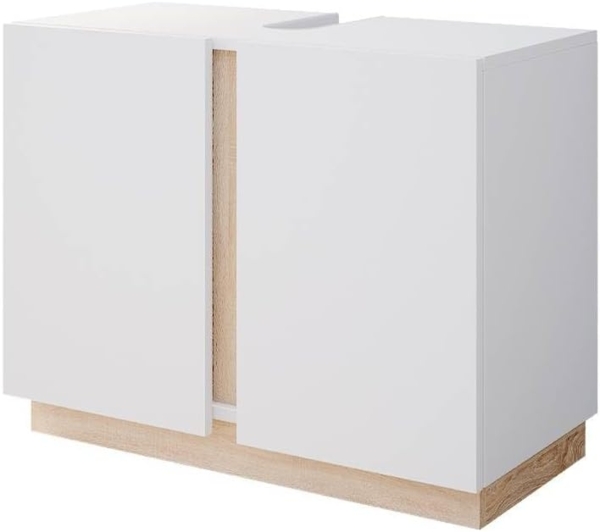 Waschbeckenunterschrank Gloria Weiß 70.4 x 55.5 cm mit 2 Türen Vicco