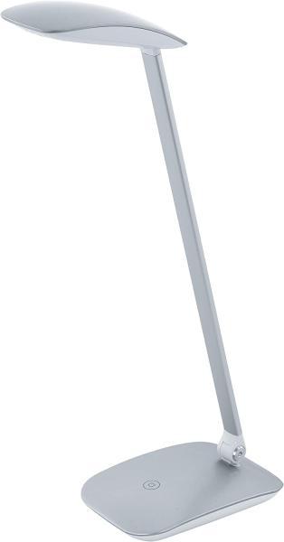 Eglo 95694 LED Tischleuchte Cajero Kunststoff silber 4,5W L:15cm H:50cm mit Dimmer (Touchdimmer)