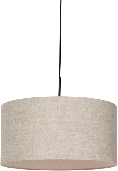 Qazqa Pendelleuchte Combi, ohne Leuchtmittel, E27, Beige, Modern, Textil, 1-flammig