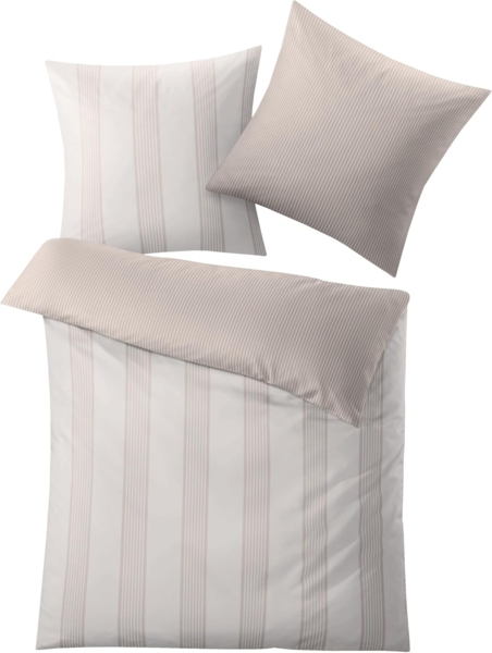 Kleine Wolke Wendebettwäsche Lina, Mako-Satin, 2 teilig, im eleganten Streifendesign