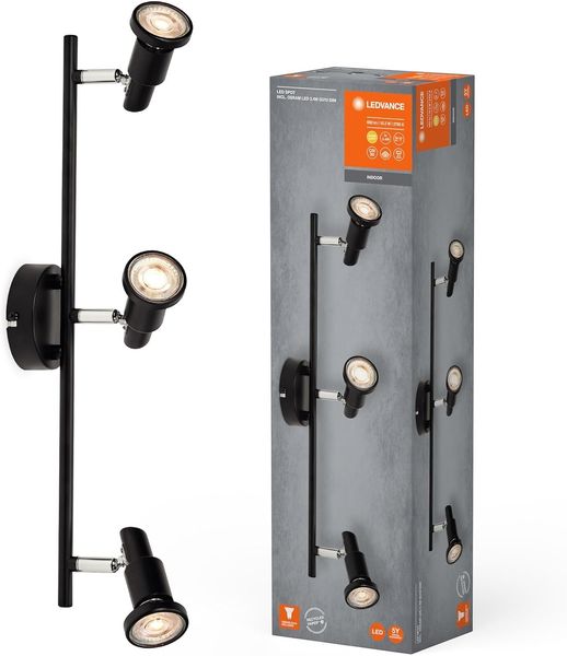 LEDVANCE LED-Spot GU10 Schwarz 3 x 3,4 W 927 DIM