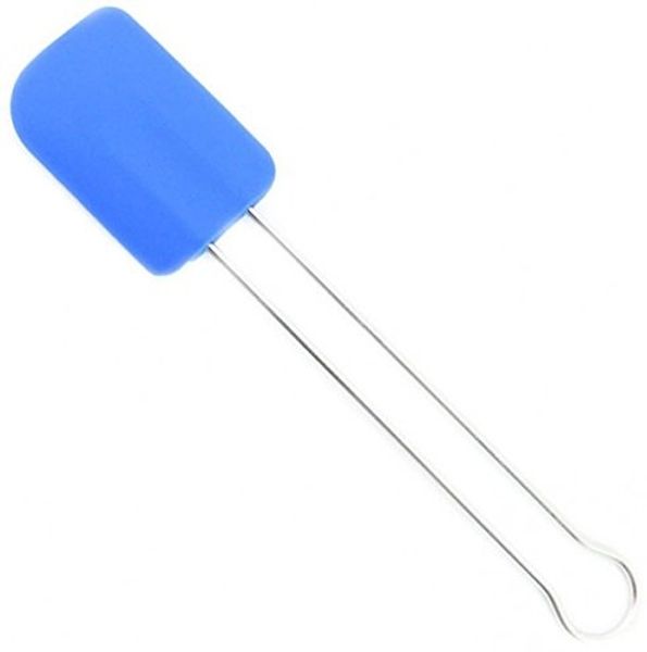 Silikon Teigschaber groß, blau, Länge: 28 cm