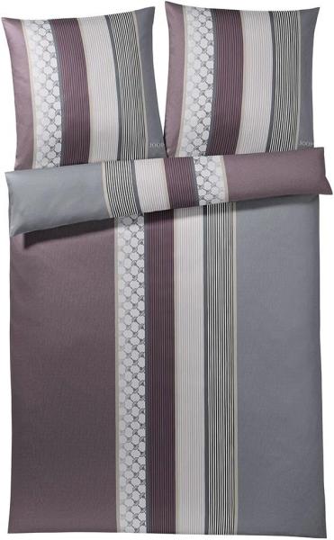 JOOP Bettwäsche Cornflower Stripe deep wine|200x220 cm + 2x 80x80 cm