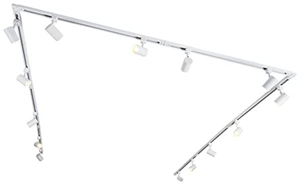 Qazqa Schienensystem-Sets Iconic jeana, ohne Leuchtmittel, Warmweiß, QAZQA Schienen­leuchte, gu10, Weiß, Stahl, Modern