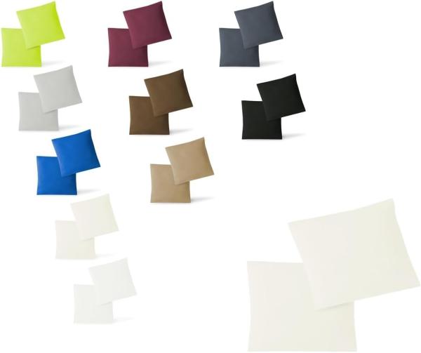 Jersey Kissenbezug, 2er Set, Natur, 40x40 cm