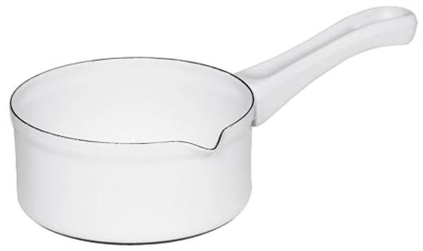 Riess Babystielkasserolle Ø14cm 0,75 Liter Classic Weiss Induktion