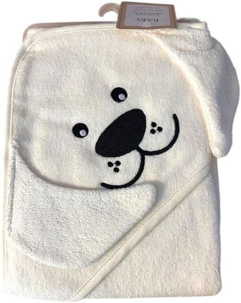 Baby Kapuzenbadetuch mit niedlichem Tier » Badetuch 76 x 76 cm » Kleinkind Bade Handtuch mit Kapuze » 100% reine Baumwolle - Hund
