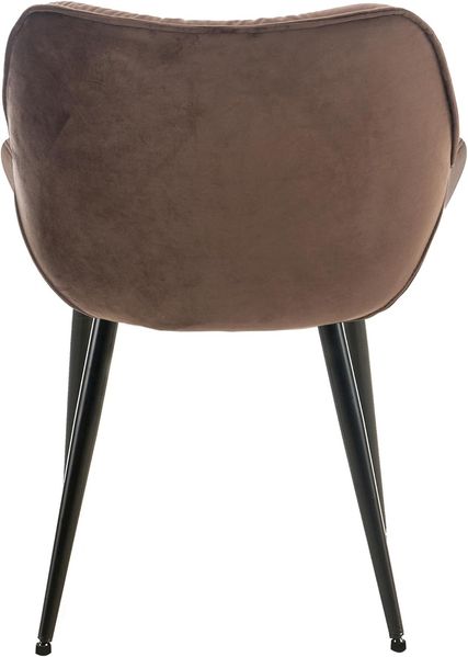 CLP 4er Set Stuhl Tanna Samt Gesteppt,braun Bild 6