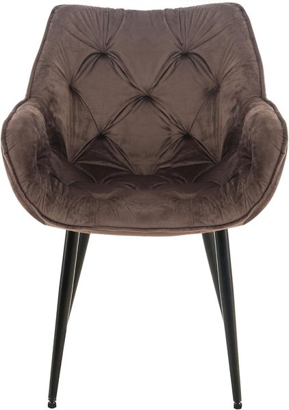 CLP 4er Set Stuhl Tanna Samt Gesteppt,braun Bild 4