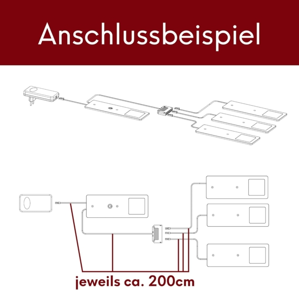 kalb LED Unterbauleuchte LED Unterbauleuchten Edelstahl gebürstet 5W - mit Touch-Dimmfunktion, 4er Set warmweiß, warmweiß Bild 5