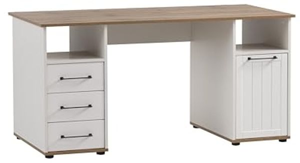Schildmeyer Schreibtisch Jelda, in Landhausoptik, Holzdekor mit fühlbarer Struktur, Breite 150 cm