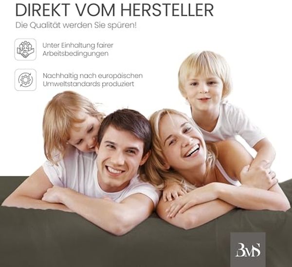 Mako-Satin Spannbettlaken dark olive 120x200cm Bild 7