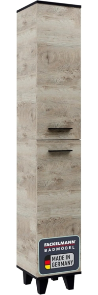 Fackelmann TE-A Hochschrank 30 cm mit Füßen, Braun hell