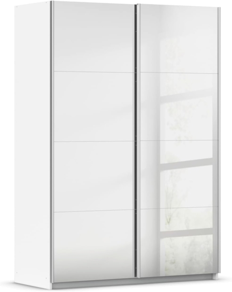 rauch Kleiderschrank, Schwebetürenschrank SUBITO, 2-türig, 2 Spiegeltüren, Alpinweiß, 136 x 197 x 61 cm