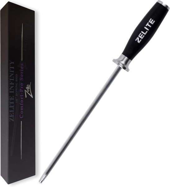 Comfort Pro Serie 10" Wetzstahl 59 HRC Edelstahl magnetisch Schwarz