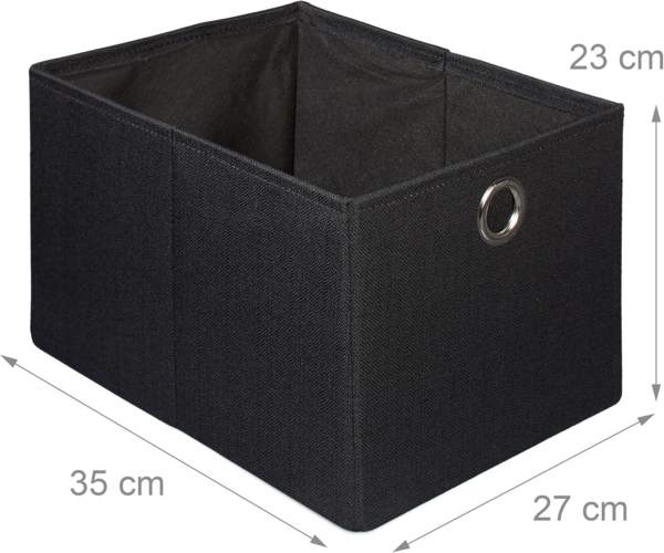 Faltbarer Sitzhocker Leinen mit Fach Bild 6