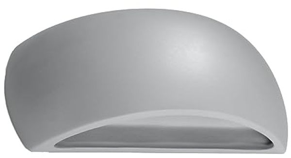 Wandleuchte, Glas, UP DOWN, Keramik, Grau