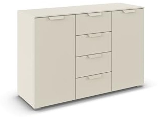 rauch Aditio Box, Kommode, 2-türig, 4 Schubladen, mit Softclose-Funktion, Farbe Beige, BxHxT 120x81x42cm