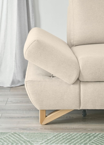 Ecksofa Skalm in Creme mit Bettfunktion 284 cm Bild 4