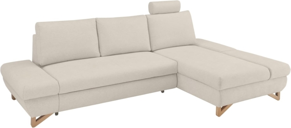 Ecksofa Skalm in Creme mit Bettfunktion 284 cm Bild 1