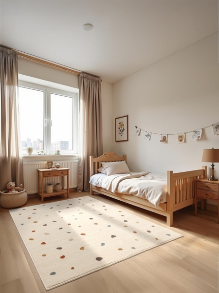 HANSE Home Kinderteppich Funny Dots, rechteckig, Höhe: 8 mm, Spielteppich, fest, Kinderzimmer, Kurzflor, Spielunterlage