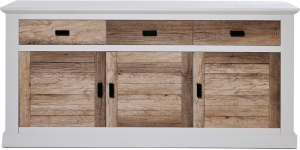 Jahnke Sideboard, Engineered Wood, Canyon Eiche/Weiss Struktur, One Size