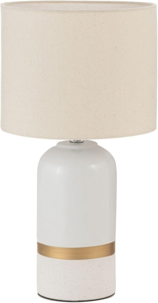 Pauleen 48318 Tischleuchte Glowing Soul E14 max. 20W Creme Stoff, Keramik Nachttischleuchte