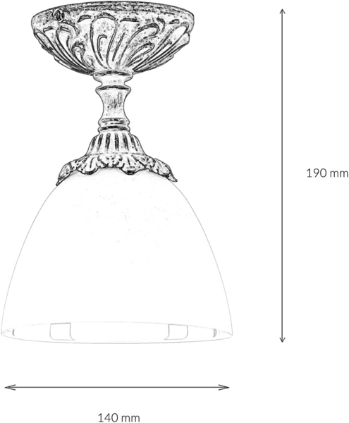 Licht-Erlebnisse Deckenleuchte BEATRICE, ohne Leuchtmittel, Jugendstil Deckenlampe Messing Glas Weiß Bronze Antik Lampe Bild 5