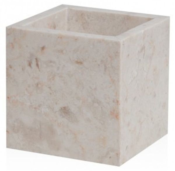 wohnfreuden Aufbewahrungsbox Marmor Kosmetik Box creme eckig 10 cm