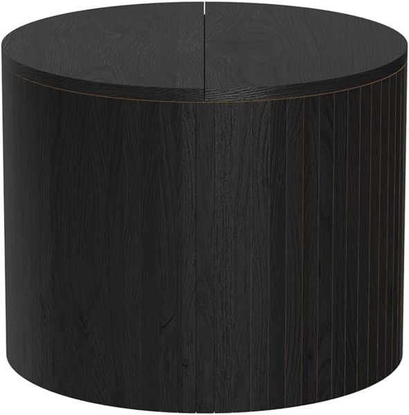 Couchtisch Tavilo Eiche/Schwarz 48 x 48 cm Vicco