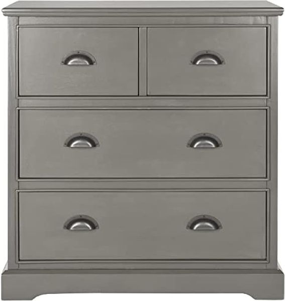 SAFAVIEH Modern Wooden Chest of Drawers, in Grey, 75 X 35 X 80
