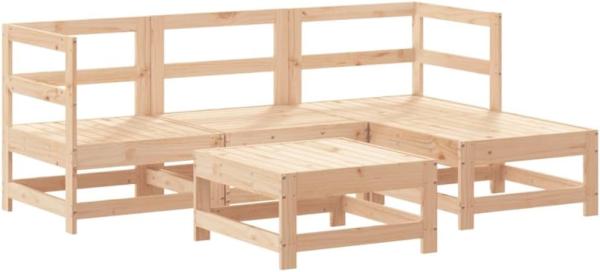 vidaXL 5-tlg. Garten-Lounge-Set Massivholz Kiefer 3186172