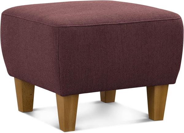 CAVADORE Hocker Ben / Moderner, vielseitiger Armlehnensessel / Passender Sessel separat erhältlich / 52 x 46 x 52 / Mehrfarbiger Strukturstoff, Anthrazit