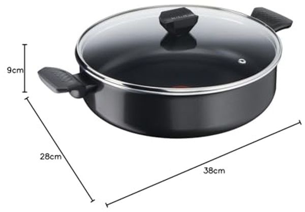 Tefal Simply Clean B5677253 Rund Schwenkpfanne Schwarz Titan Aluminium 22 4 l Bild 7