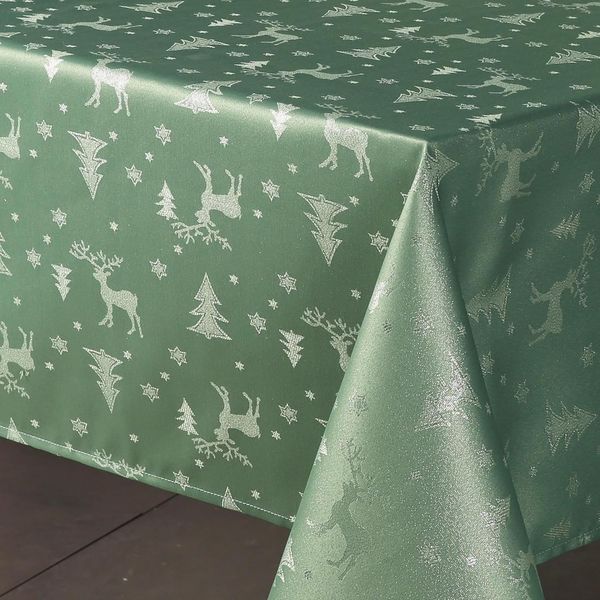 Beautex Tischdecke Lurex Tischdecke Weihnachten, Silber Gold glänzend, Weihnachtstisch (1-tlg)