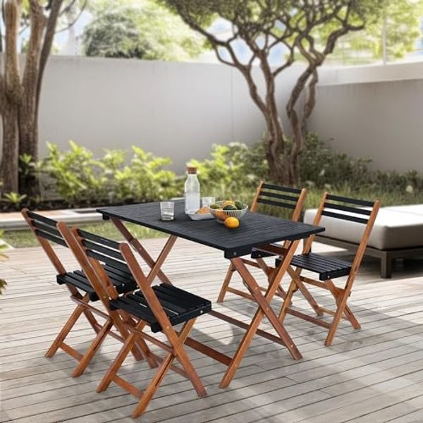 Gartenmöbelset Altamura 5-tlg. Akazienholz FSC®-zertifiziert [en. casa]