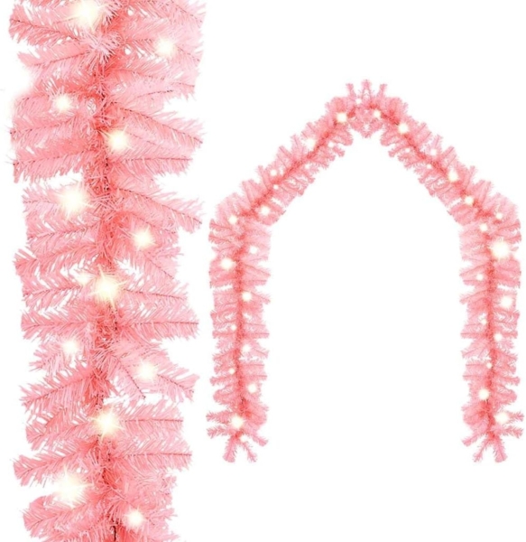 vidaXL Weihnachtsgirlande mit LED-Lichtern 20 m Rosa 329200 Bild 1