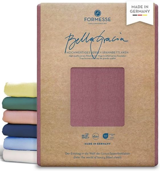 Formesse Jersey Spannbetttuch Bella Gracia|120x200 - 130x220 cm| vintage-rose
