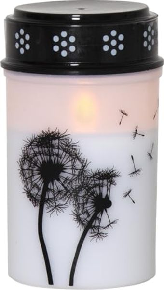 LED Grabkerze Dandelion, Timer, 12cm