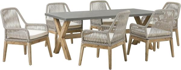 Gartentisch Set Beton Beige OLBIA