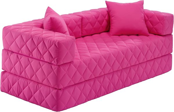 Traumnacht Schlafsofa, mit 2 Spitzkissen, 195 x 80 x 40 cm, rosa