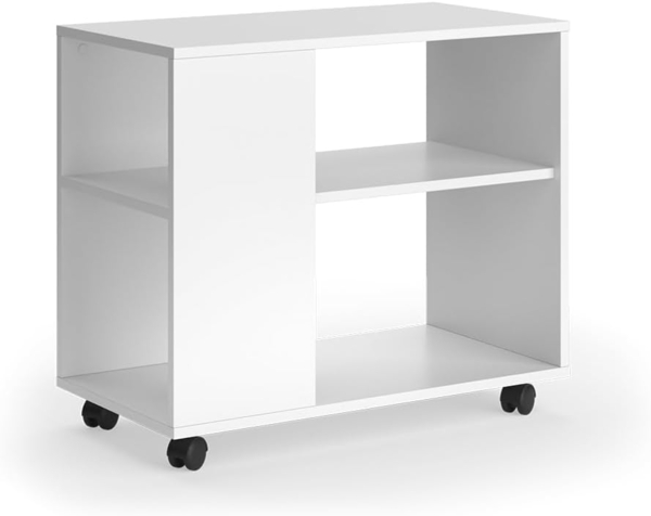 Couchtisch Marian Weiß 70 x 36.6 cm mit Rollen Vicco