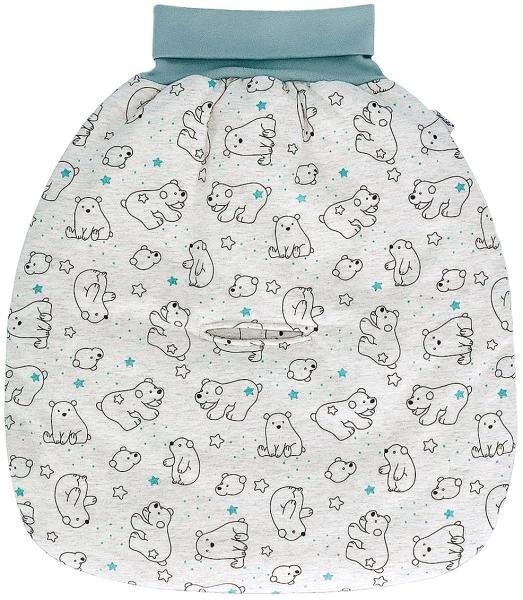 Sterntaler Baby Unisex Strampelnest Baby Strampelnest wattiert Eisbär Elia - Stramplenest, Puckschlafsack, Baby-Schlafsack - braun