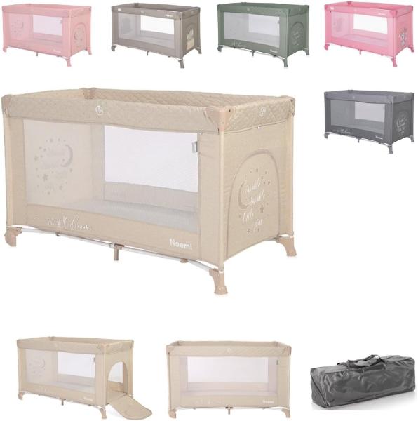 Lorelli Baby Reisebett Laufstall Noemi eine Ebene, seitliche Öffnung, Matratze beige