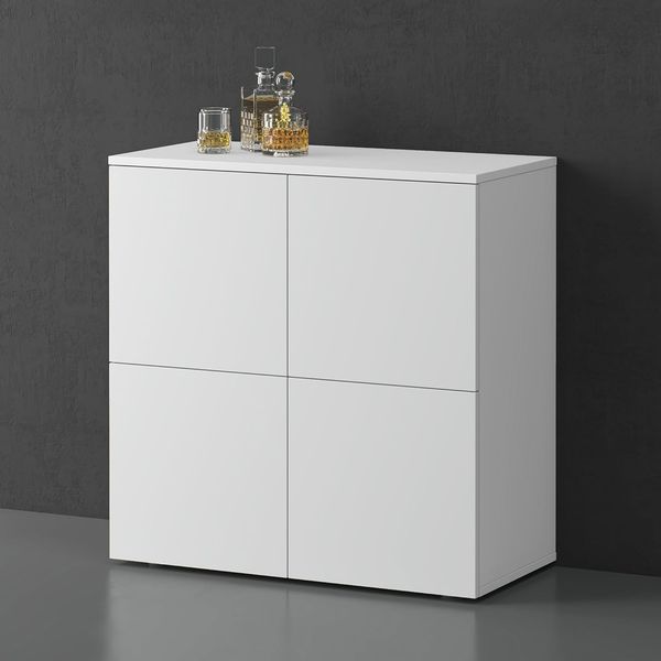 doporro Sideboard Kommode Möbel Mehrzweckschrank Push-to-Open Aufbewahrungsschrank