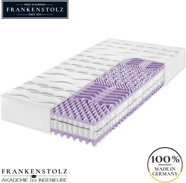 Frankenstolz Klima Matratze perfekt für Schwitzer - 100x200 cm, H3, Taschenfedern Bild 2