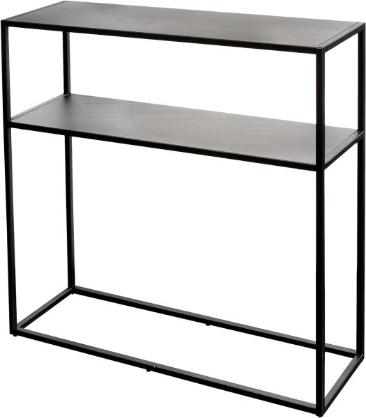 osoltus Cube Industrial Konsolentisch Beistelltisch Metall schwarz 80x25x80cm