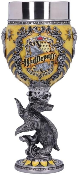 Nemesis Now Weinglas Harry Potter Kelch Hufflepuff, handbemalter Kelch