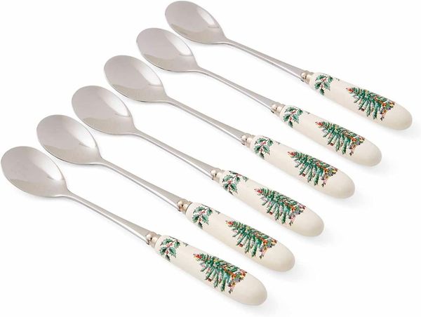 Spode Tee Löffel Box Set, Edelstahl, Mehrfarbig, 6 Stück