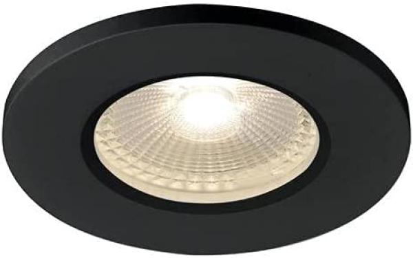 SLV No. 1001015 KAMUELA ECO LED Fire-rated Deckeneinbauleuchte schwarz 3000K 38° IP65